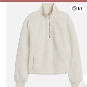 Banana Republic Sherpa Fleece Half Zip Sweatshirt